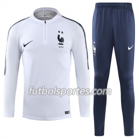 Francia 2 Stars Sudadera de Entrenamiento Trajes Blanco 2018